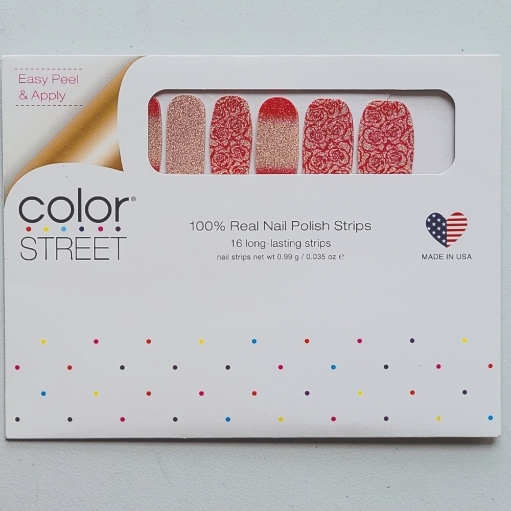 Color Street Rose All Day Real Nail Polish Strips 16 Strips NEW